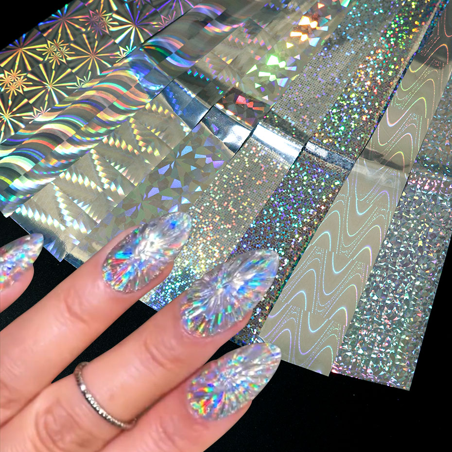 Transfer Paper Carbon - 26pcs Laser Holographic Nail Foils Aurora