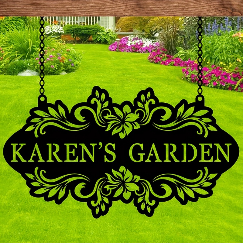 Embroidery Writing - Custom Metal Art Sign with Name/Text/Date,