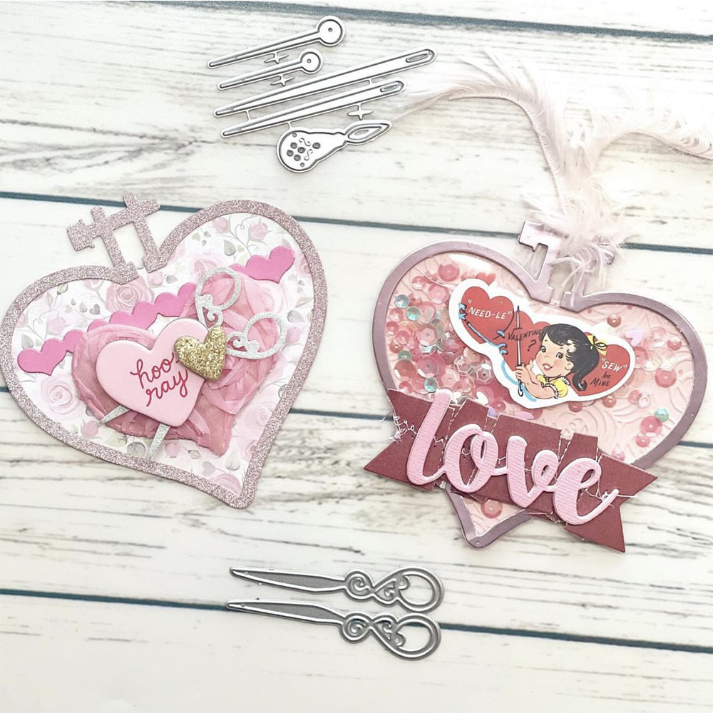 Embroidery Hooping - KSCRAFT Heart Embroidery Hoop Metal Cutting