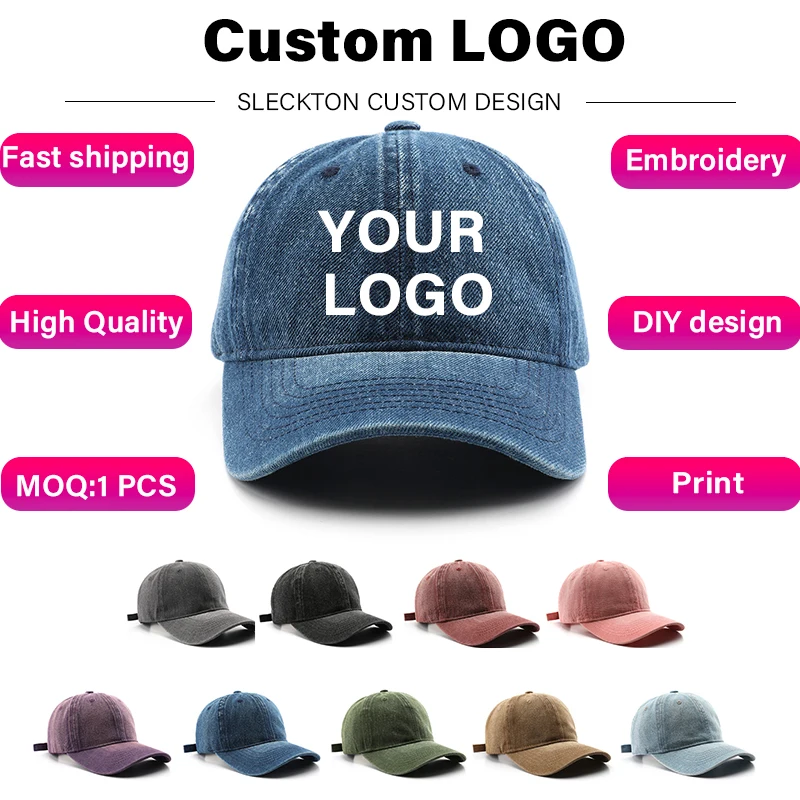 Embroidery Design Logo - SLECKTON Custom LOGO Baseball Cap for