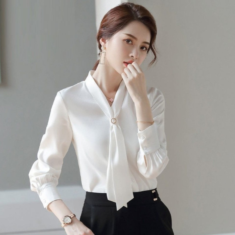 Embroidery On Shirt - Women's Shirt and Blouse White Pretty