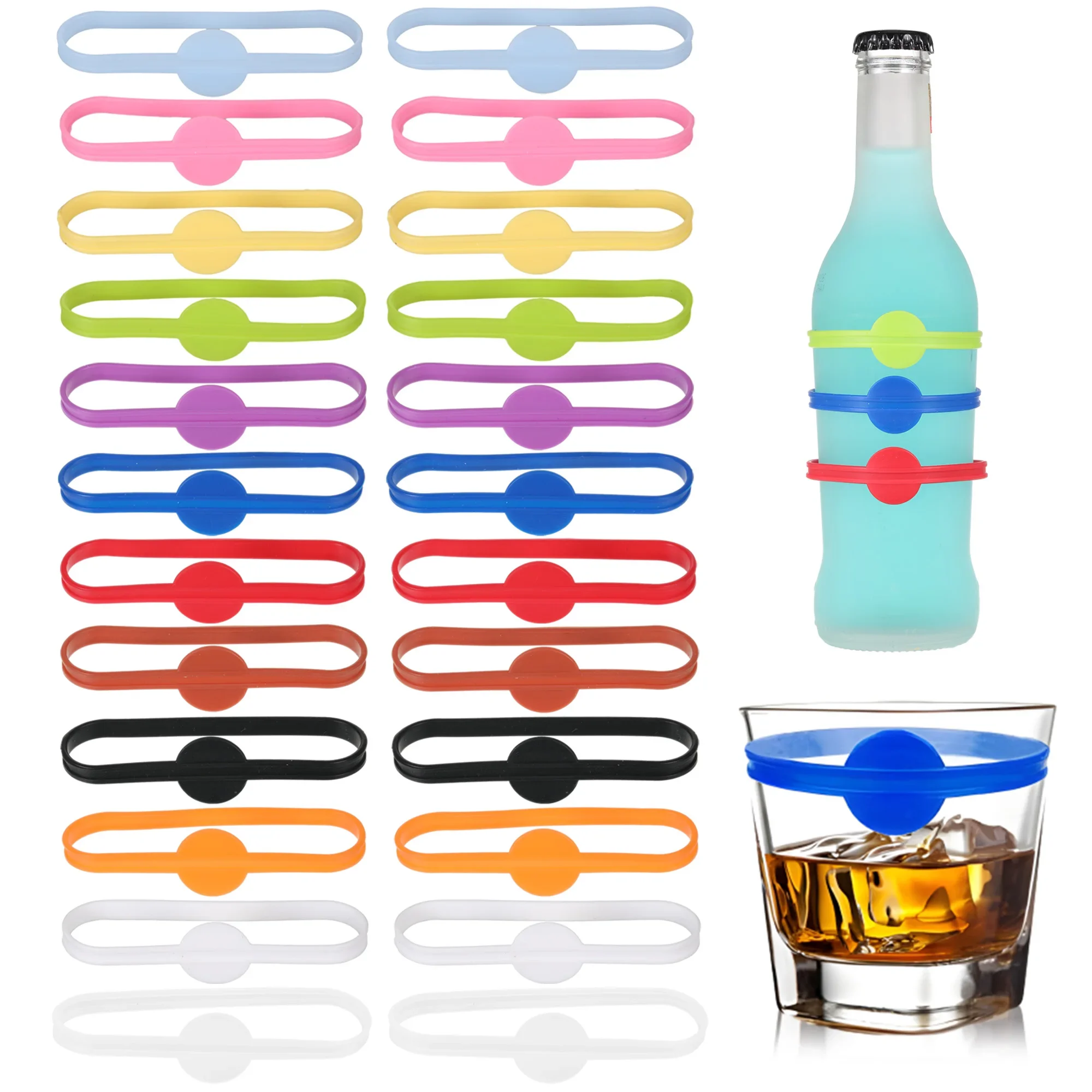 Embroidery Writing - 24pcs Wine Labels Glasses Drinking Marker