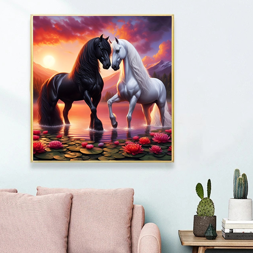 Huacan Full Diamond Painting A - đánh giá và giá Embroidery Horse