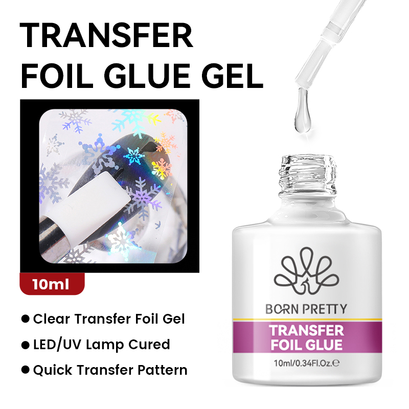 BORN PRETTY Nail Foil Glue Gel - đánh giá và giá Transfer Paper Carbon