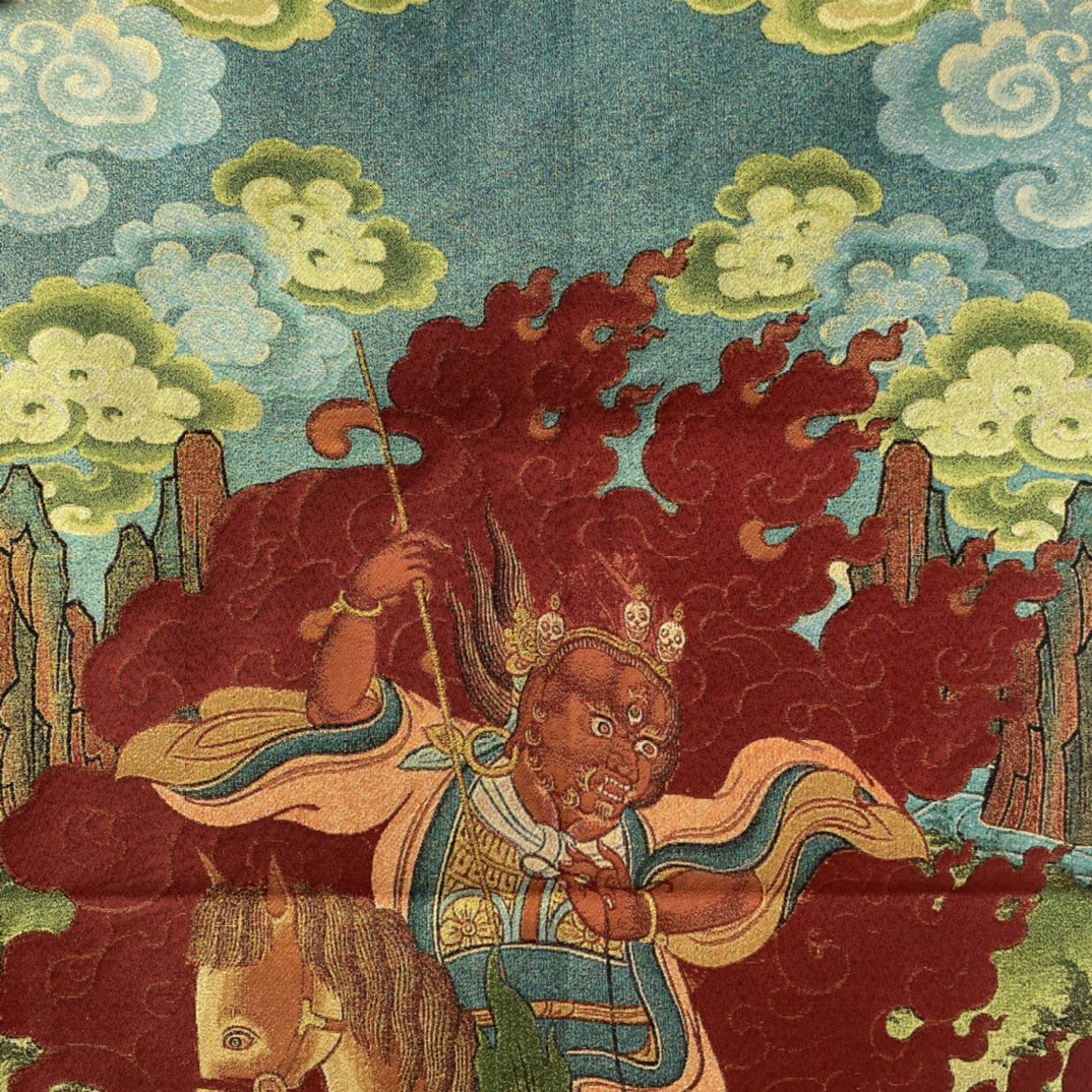 35' Old Nepalese Temples Silk  - đánh giá và giá Embroidery Horse
