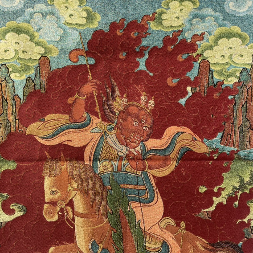 35' Old Nepalese Temples Silk  - đánh giá và giá Embroidery Horse