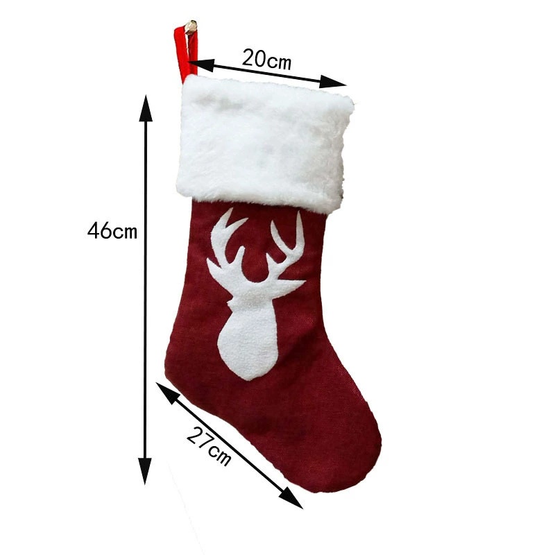 Red Santa Stocking Elk Snowfla - đánh giá và giá Embroidery Xmas Stocking