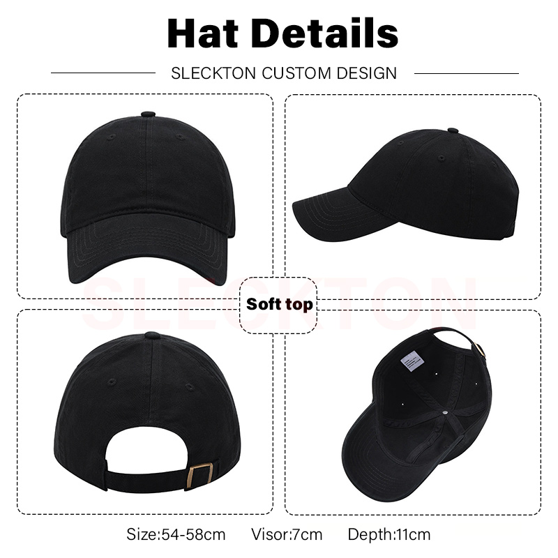 SLECKTON Custom Baseball Cap F - đánh giá và giá Embroidery Design Logo