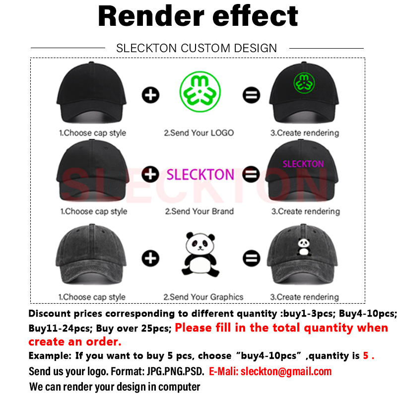 SLECKTON Custom Baseball Cap F - đánh giá và giá Embroidery Design Logo