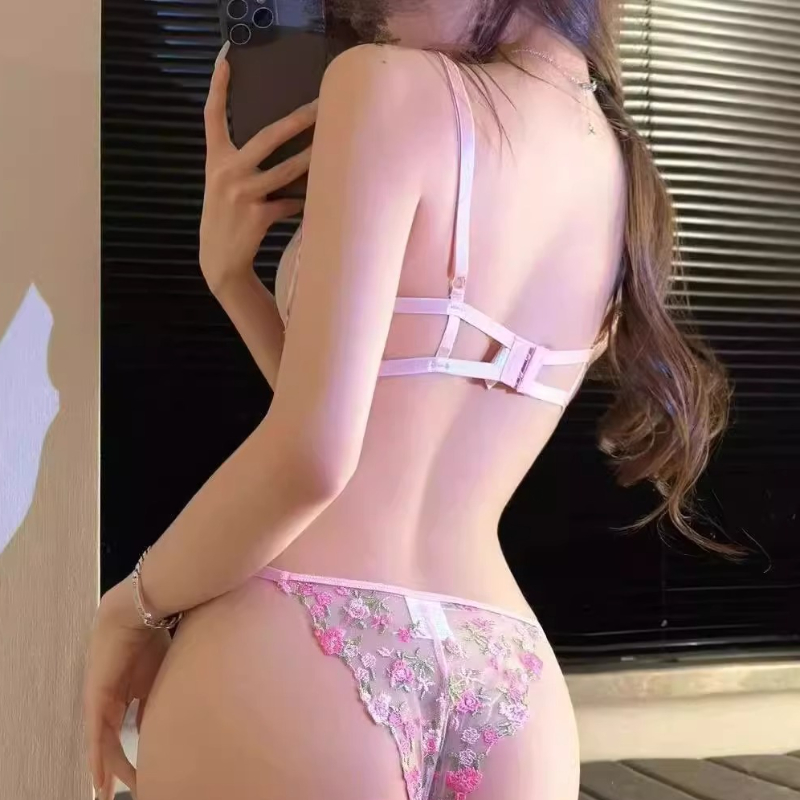 Pink Floral Embroidered Bra Se - đánh giá và giá Embroidery Uk