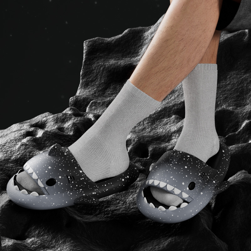 Cute Cartoon Shark Slippers Fo - đánh giá và giá Embroidery Flat Shoes