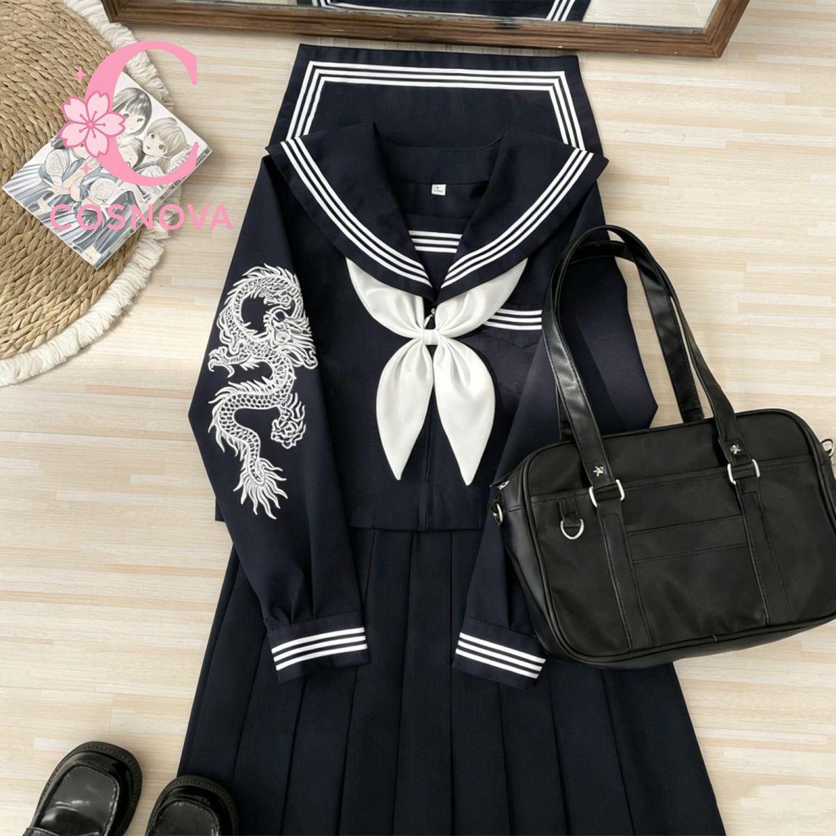 Japanese Dark Goth Punk Sailor - đánh giá và giá Embroidery Uniforms