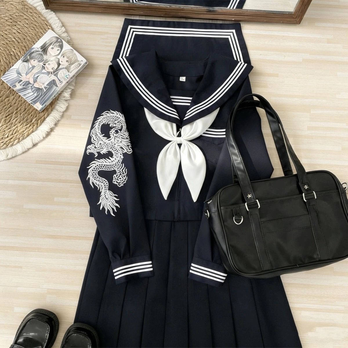 Japanese Dark Goth Punk Sailor - đánh giá và giá Embroidery Uniforms