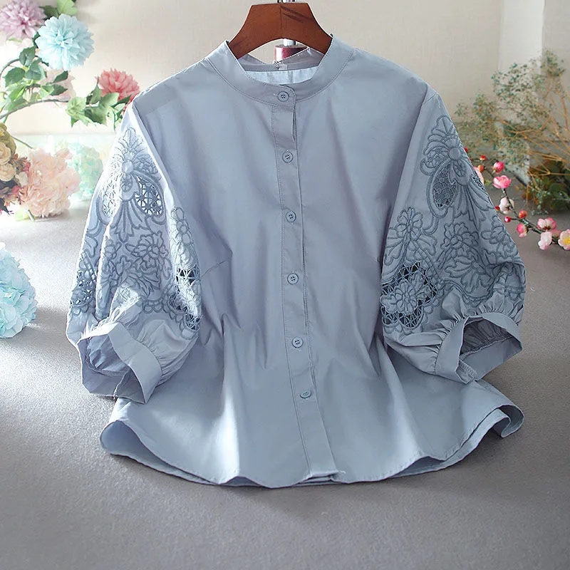 2025 Summer Pure Cotton Stand- - đánh giá và giá Embroidery On Shirt