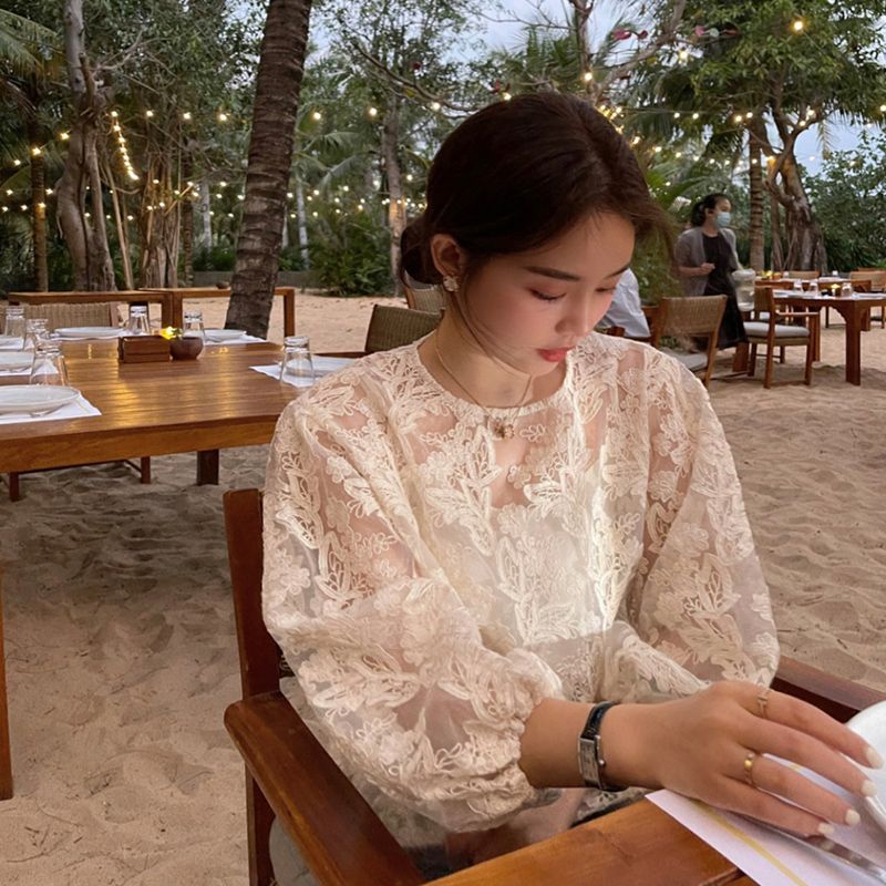 MEXZT Elegant Sheer White Shir - đánh giá và giá Embroidery On Shirt