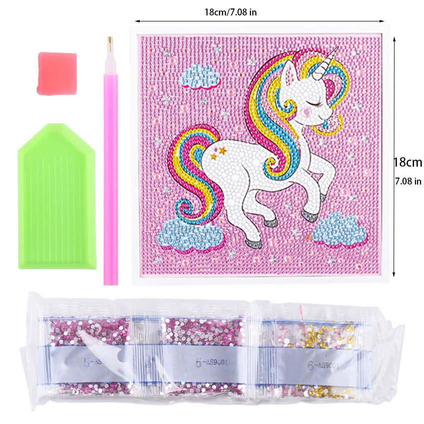 5D Tranh Gắn Đá Bộ Cho Trẻ Em  - đánh giá và giá Embroidery Unicorn