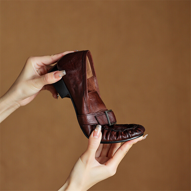 New Autumn Genuine Leather Wom - đánh giá và giá Embroidery Flat Shoes