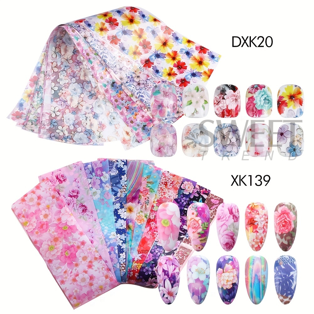 20pcs Floral Nail Art Transfer - đánh giá và giá Transfer Paper Carbon