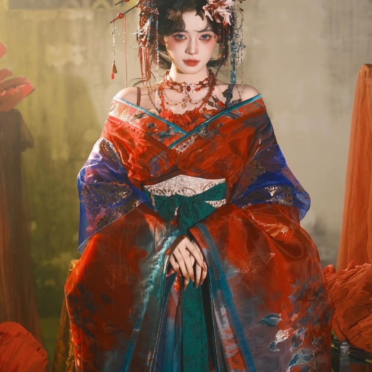 Black Blue Embroidery Hanfu Wo - đánh giá và giá Embroidery Uniforms