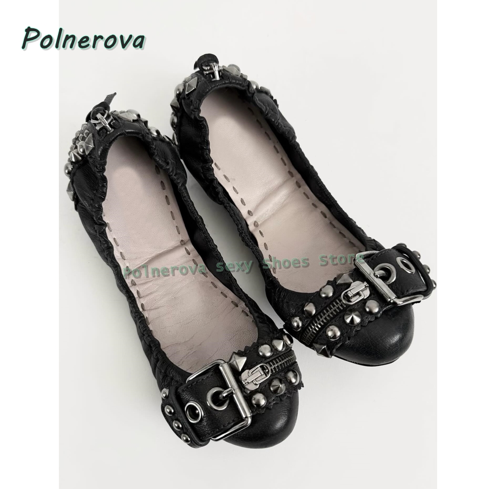 Rivet Belt Buckle Mary Jane Sh - đánh giá và giá Embroidery Flat Shoes