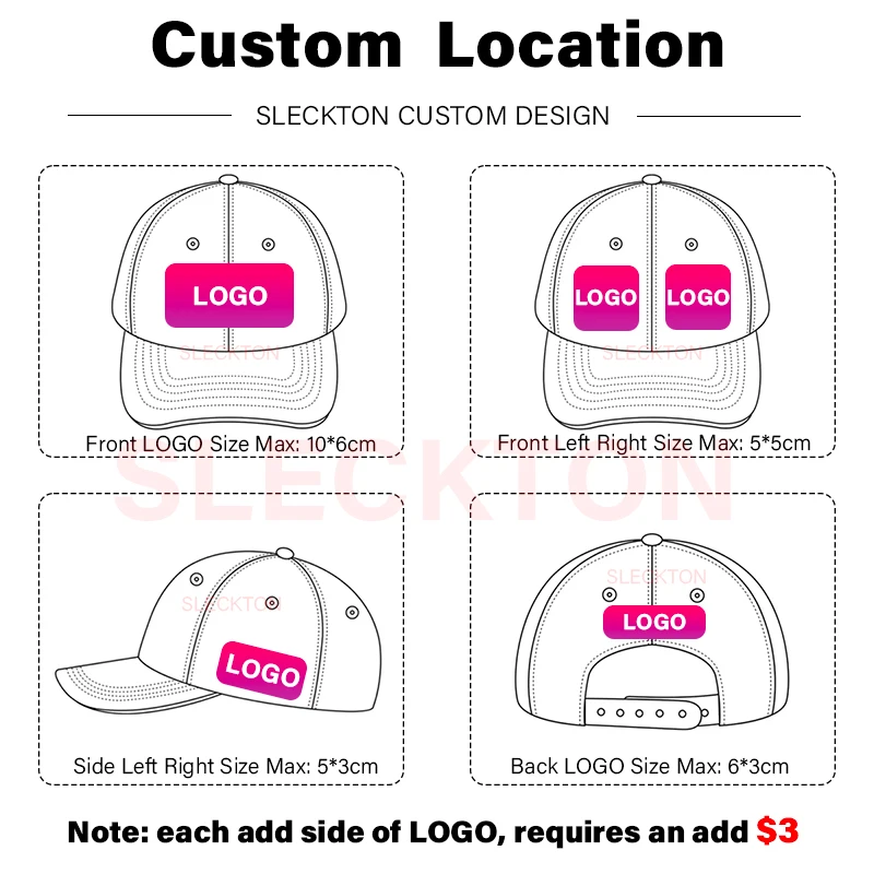 SLECKTON Custom LOGO Baseball  - đánh giá và giá Embroidery Design Logo