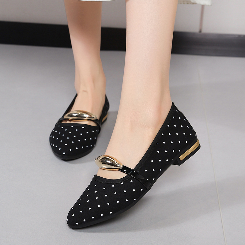 Spring and Autumn Elegant Poin - đánh giá và giá Embroidery Flat Shoes