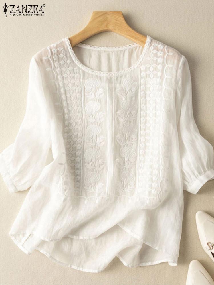 ZANZEA Elegant Women Embroider - đánh giá và giá Embroidery On Shirt