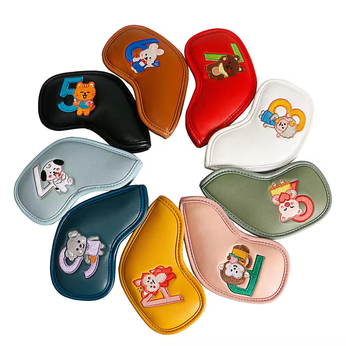 9Pcs Cute Cartoon Animal Golf  - đánh giá và giá Embroidery Gift