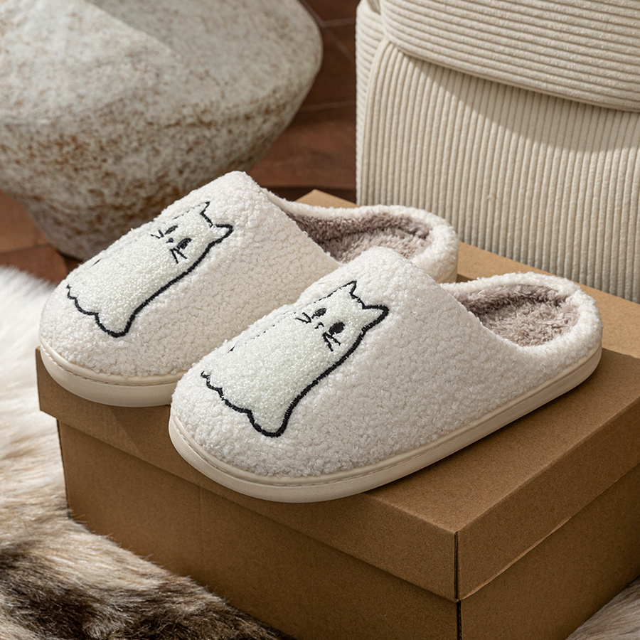 Fashion Cute Line Cat Exquisit - đánh giá và giá Embroidery Flat Shoes