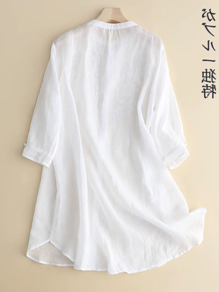 Spring Summer Breathable Thin  - đánh giá và giá Embroidery On Shirt